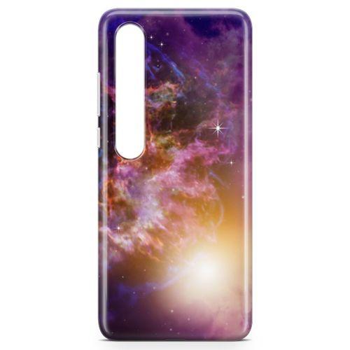 Xiaomi Mi 10 Pro Kılıf Mor Galaksi Arka Kapak Koruma Desenli Full Koruyucu