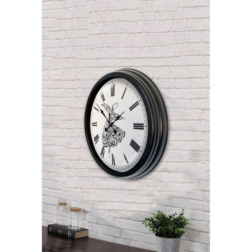 40 Cm Siyah Metal Mevlana Duvar Saati