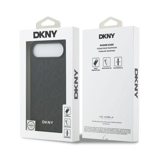 Apple iPhone 17 Air Kılıf DKNY Orjinal Lisanslı M-safe Şarj Özellikli 3D Yazılı Grid Pattern Kapak