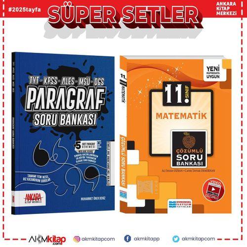 Evrensel 11.Sınıf Matematik ve AKM Paragraf Soru Bankası Seti 2 Kitap