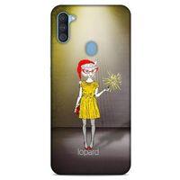 Samsung Galaxy A11 Kılıf FunnyMaX (32) Soft Silikon Kılıf Turuncu Kahve