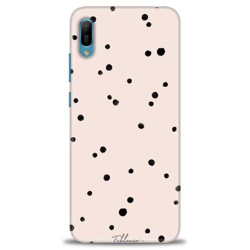 Huawei Y6 2019 Kılıf HD Baskılı Kılıf - Puantiye + Tam Ekran Koruyucu