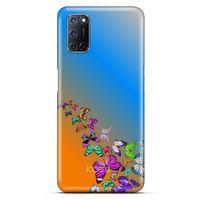 Alcatel 3x 2020 Kılıf Kelebek Etkisi (50) Shockproof Kılıf Bordo Pembe