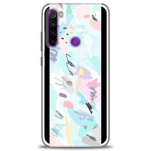 Xiaomi Redmi Note 8 Kılıf HD Baskılı Kılıf - Blue and Purple + Tam Ekran Koruyucu