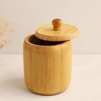 Ahşap Bambu Kapaklı Şekerlik 9 cm