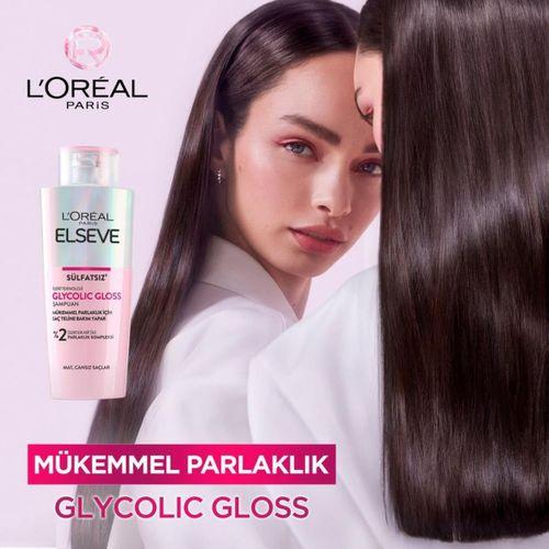Elseve Glycolic Gloss Mükemmel Parlaklık için Bakım Yapan Şampuan [Glikolik Asit] 200ml