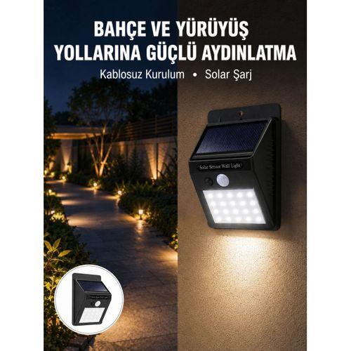 Kablosuz Solar Led Lamba | Bahçe, Veranda, Merdiven Işığı, Otomatik Aç-kapa Sensörlü Yeni Nesil