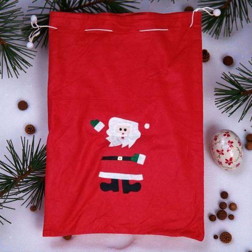SANTA CLAUS GİFT SACK 70X50 CM NOEL BABA HEDİYE ÇUVALI BÜYÜK BOY NOEL BABA ÇUVALI YILBAŞI SÜSLERİ