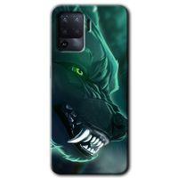 Oppo Reno 5 Lite Kılıf HD Desen Baskılı Arka Kapak - Yeşil Kurt + Kırılmaz Cam