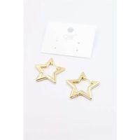 Metal Yıldız Küpe - Altın