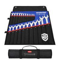 WORKPRO WP202504 6-32mm 23 Parça CR-V Profesyonel Kombine Anahtar Takımı + Bez Taşıma Kılıfı