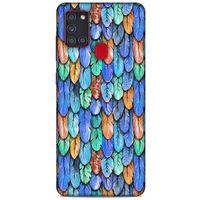 Samsung Galaxy A21s Kılıf Desenli Özel Seri Tüyler (37) Silicone Cover
