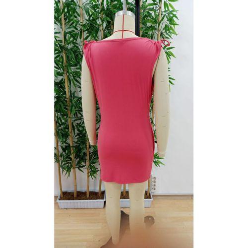 Kadın Kruvaze Yaka Büzgü Ve Aksesuar Detay Sandy Mini Elbise