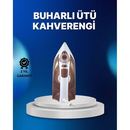 Buharlı Ütü 2200w Kireç Önleyici Self Clean Damlatmaz Kahverengi