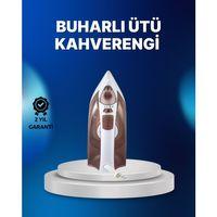 Buharlı Ütü 2200w Kireç Önleyici Self Clean Damlatmaz Kahverengi