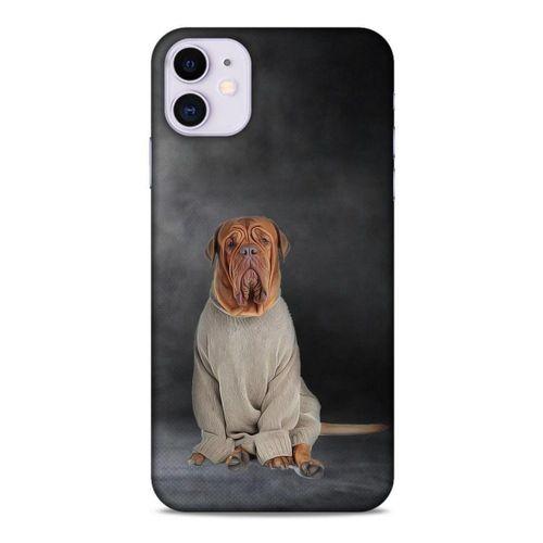 Apple Iphone 11 Kılıf Köpek Kıyafetleri (29) Arka Koruma Kılıfı Fransız Mastifi Kazak
