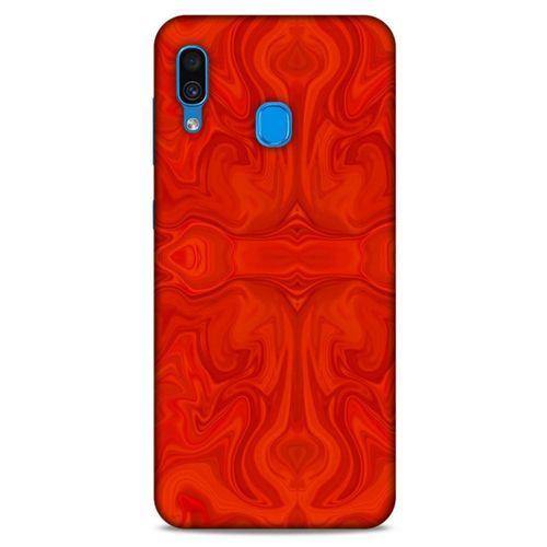 Mermer Desenli (39) Tema Liquid Crystal Kılıf Falu Kırmızı Samsung Galaxy A30 Kılıf
