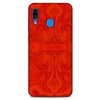 Mermer Desenli (39) Tema Liquid Crystal Kılıf Falu Kırmızı Samsung Galaxy A30 Kılıf