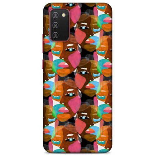 Lopard Samsung Galaxy A02S Uyumlu Kılıf Sürreal Yüzler ♀ (7) Telefon Kılıfı Baskılı