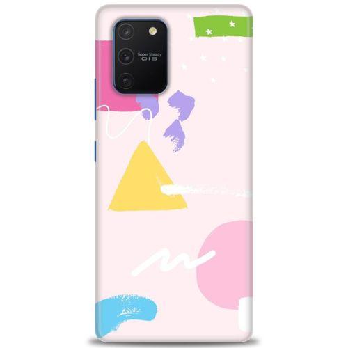 Samsung Galaxy A91 / S10 Lite Kılıf HD Baskılı Kılıf - Üçgen Kare + Tam Ekran Koruyucu