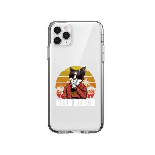 iPhone 11 Pro Need Beach Desenli Premium Şeffaf Silikon Kılıf