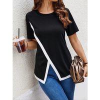 Kadın Kısa Kollu Bisiklet Yaka Viskon Bluz