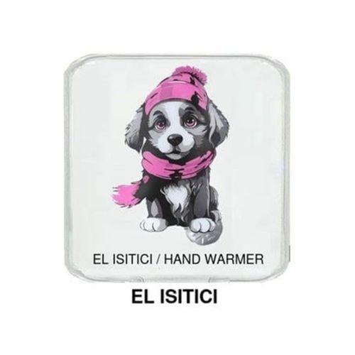 Kırmızı Bereli Köpek Cep Sobası,El Isıtıcı,Sıcak Su Torbası Pvc  10X9,5Cm