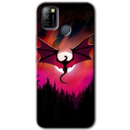 İnfinix Smart 5 Kılıf HD Desen Baskılı Arka Kapak - Dragon Night