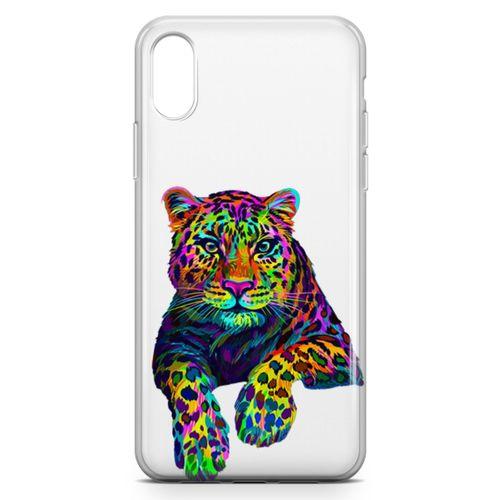 Apple iPhone X Kılıf Kaplan Colorful Arka Kapak Koruma Desenli Full Koruyucu