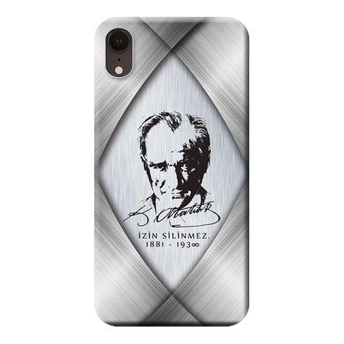 iPhone XR Kılıf Atatürk İzin Silinmez Baskılı Esnek TPU Silikon