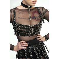 Beşli Göğüs Bağlamalı Ve Etek Deri Harness - Brf891