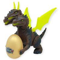 3 Başlı Mitolojik Ejderha - Pilli Yerde Gezen Sesli Figür - WH-3010