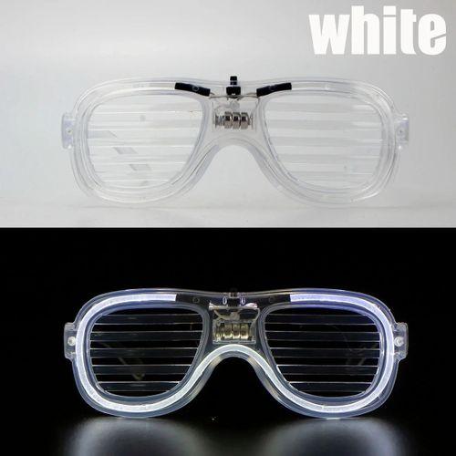 Beyaz Led Işıklı Parti Gözlüğü - Neon 3 Modlu