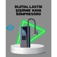 80w Kablosuz Dijital Ekranlı Taşınabilir Lastik Şişirme Pompası