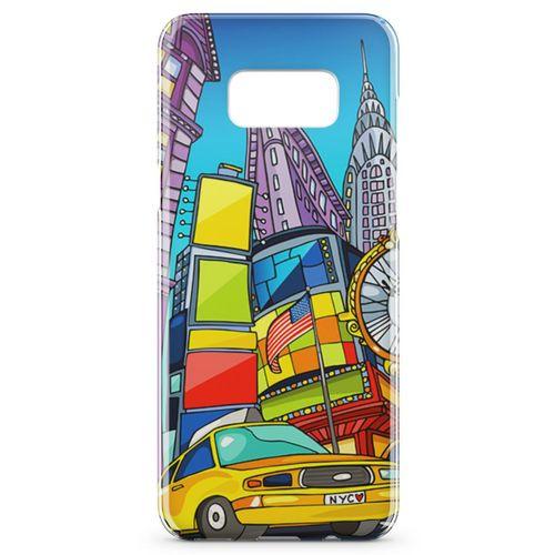 Samsung Galaxy S8 Plus Kılıf Nyc Taxi Manthattan Arka Kapak Koruma Desenli Full Koruyucu