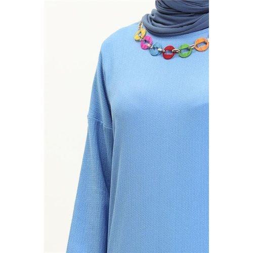 Candy Kolye Detaylı Tunik Pantolon İkili Takım - 71136.022 - Saks
