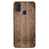 Lopard Samsung Galaxy M21 Uyumlu Kılıf Wood'X (6) Silikon Kılıf Desenli