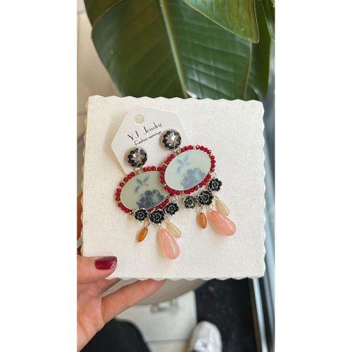 Taşlı Küpe - ÇOK RENKLİ