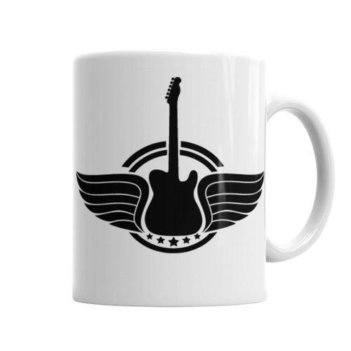 Rock Roll Müzik Gitar Kupa Bardak Porselen