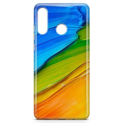 Huawei Nova 4e Kılıf Tempere Arka Kapak Koruma Desenli Full Koruyucu