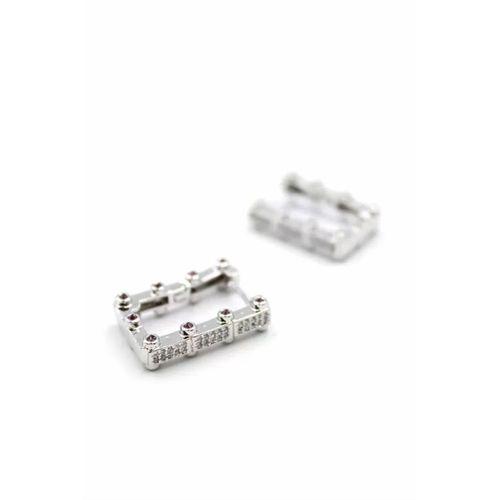 Dikdörtgen Küpe - Gümüş