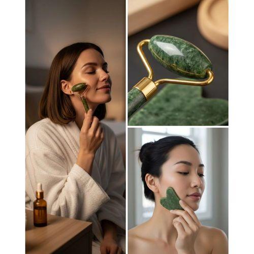 Yüz Masaj Aleti Roller Ve Gua Sha 2li Set