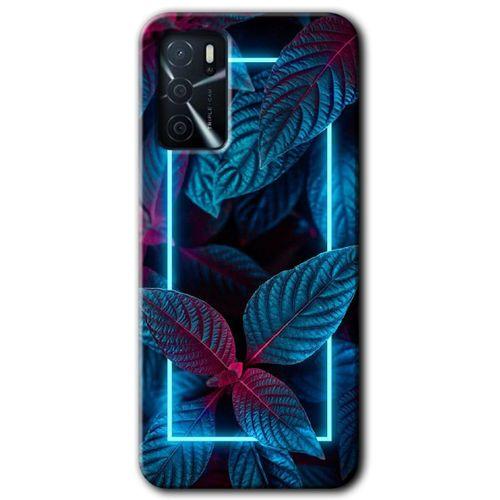 BeRa Aksesuar Oppo A16 Kılıf Baskılı Kapak - Mekanik Yaprak 4 +Tam Kaplayan Mat Seramik