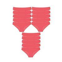 15 Adet Süper Eko Set Likralı Kadın Slip Külot Fuşya