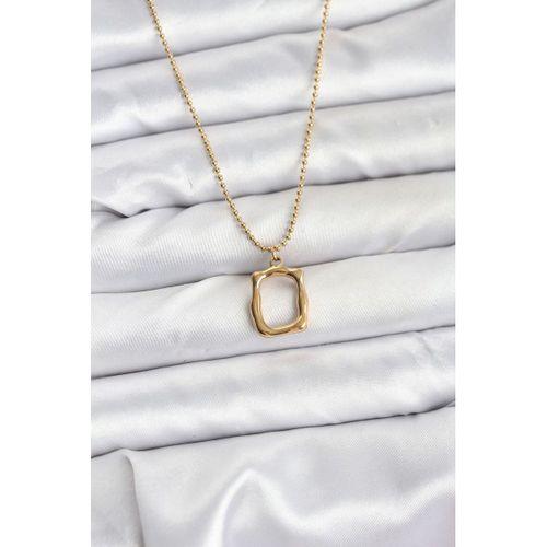 316L Çelik Zincir Gold Renk Model Kadın Kolye