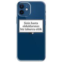 Iphone 12 Kılıf HD Yazı Baskılı Silikon Arka Kapak - Yazı 1