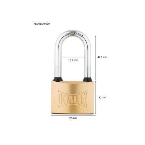 Kale Asma Kilit Çelik Uzun Pirinç 60 Mm