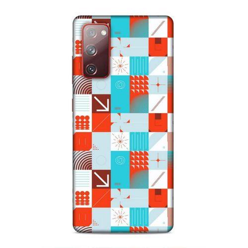 Samsung Galaxy S20 Fe Uyumlu Kılıf Insomnia (33) Hybrid Kılıf Turkuaz Kırmızı