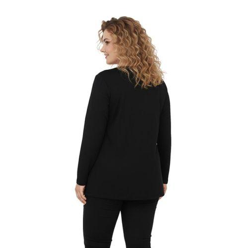 Kadın Siyah V Yaka Taşlı Bluz BGL-ST05149