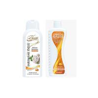 Sarımsak Özlü Bitkisel Şampuan 400 ml + Argan Yağlı Yoğun Saç Bakım Kremi 400 ml